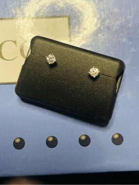 Moissanite 925 Silver Stud Earrings